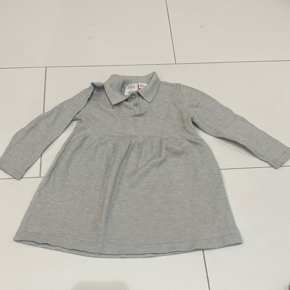 Zara Gray Long Sleeve Dress gray 18/24m